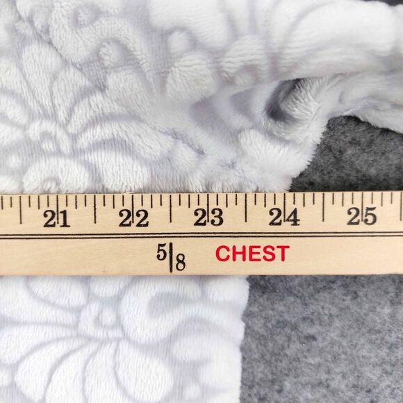 Vintage Miss Elaine XL Zip Front Fleece Robe Paisley Damask Plush Housecoat - Picture 4 of 10